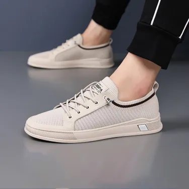 BREATHABLE FLYING WOVEN SHOES FASHIONABLE SOFT SOLE CASUAL SHOES GB-T610